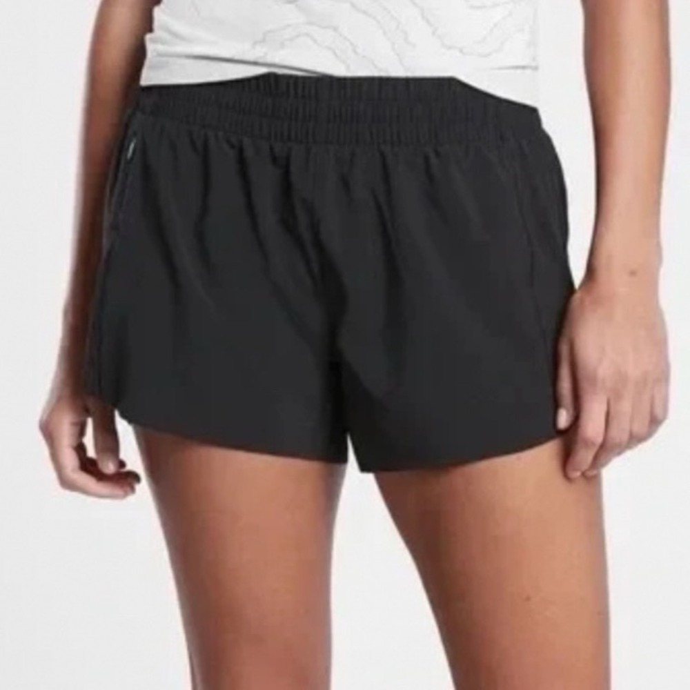 Athleta Hustle 3" Short Black Running Athletic Shorts Plus Size 2X Laser Cut NWT
